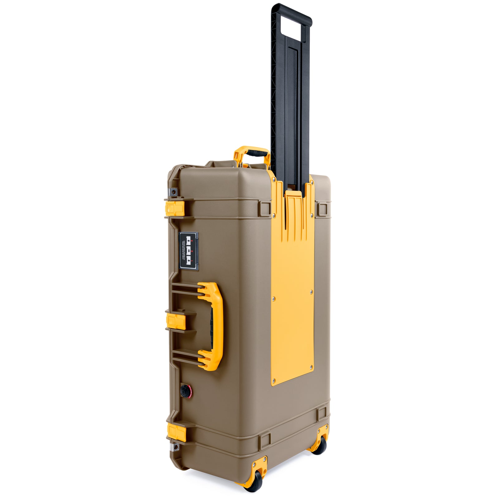 Pelican 1615 Air Case - Dark Desert Dirt & Yellow Trolley