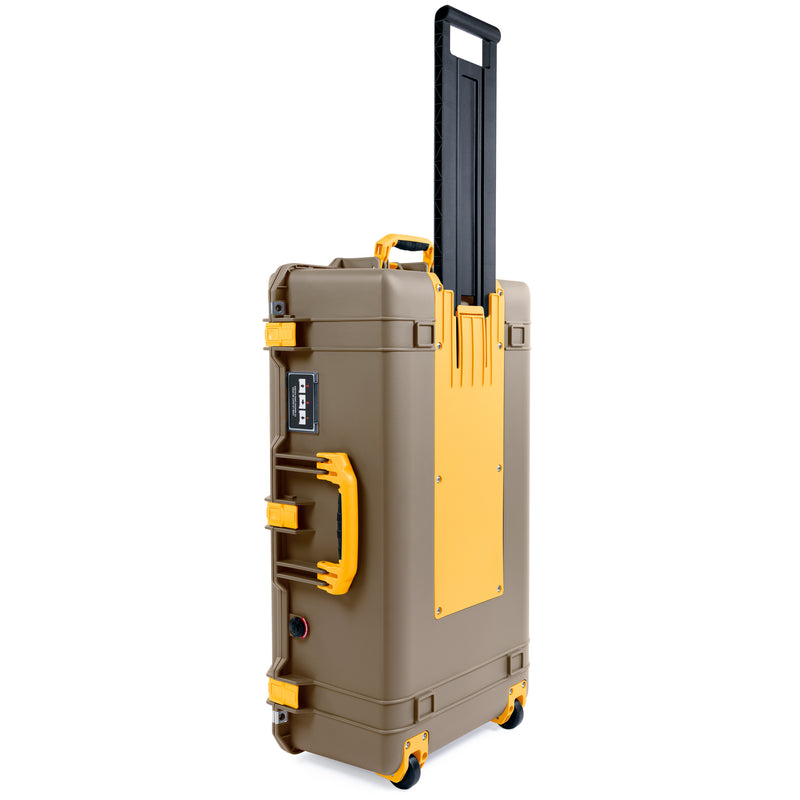 Pelican 1615 Air Case - Dark Desert Dirt & Yellow Trolley