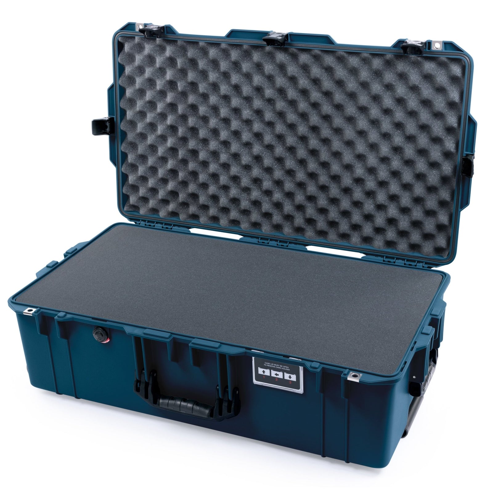 Pelican 1615 Air Case - Deep Pacific & Black TSA Latches - Pick & Pluck Foam / Convoluted Lid Foam