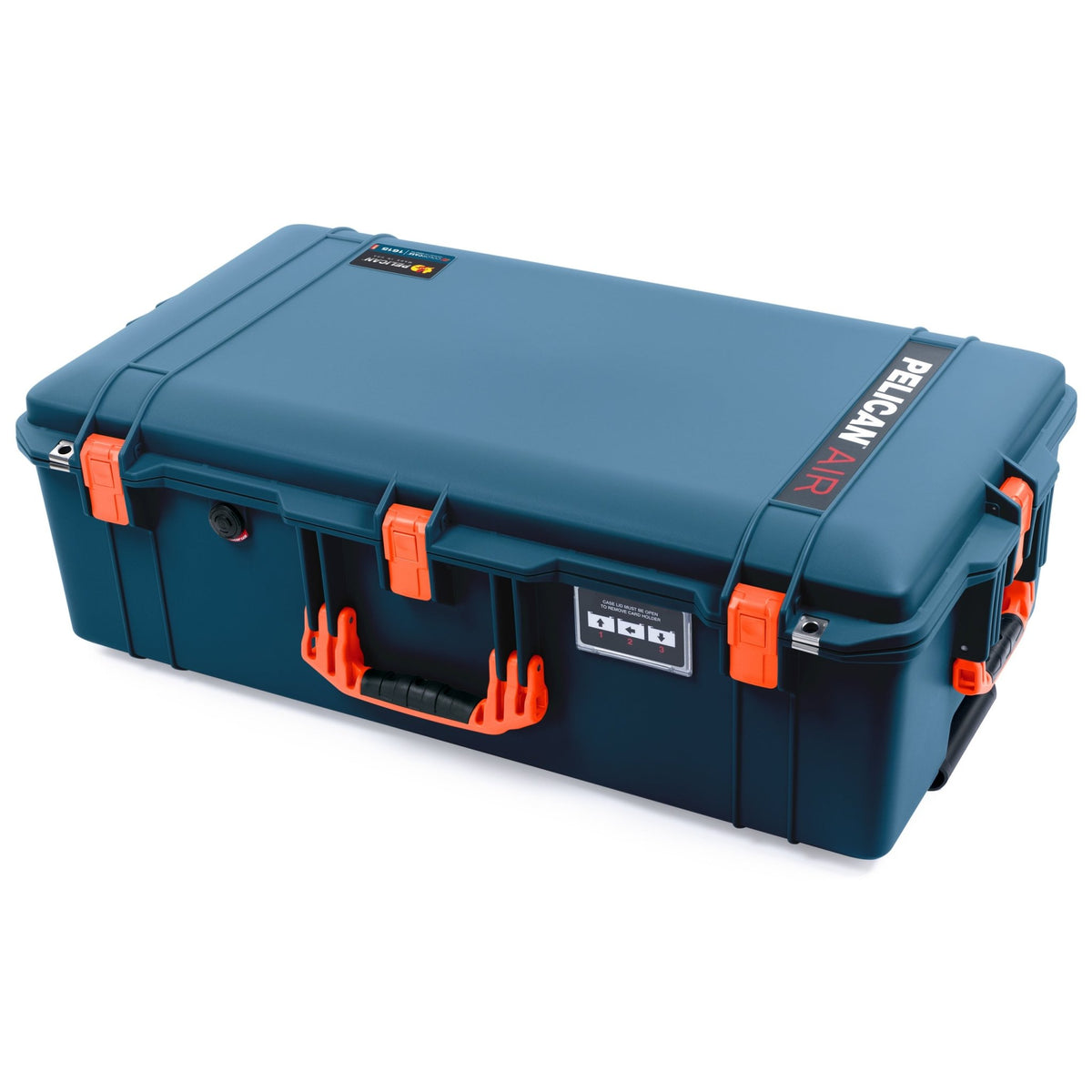 Pelican 1615 Air Case - Deep Pacific &amp; Orange Trolley - Empty