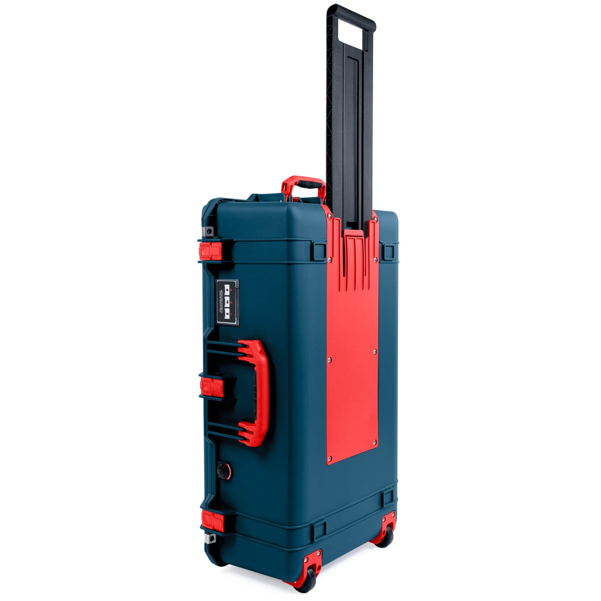 Pelican 1615 Air Case - Deep Pacific & Red Trolley - Empty