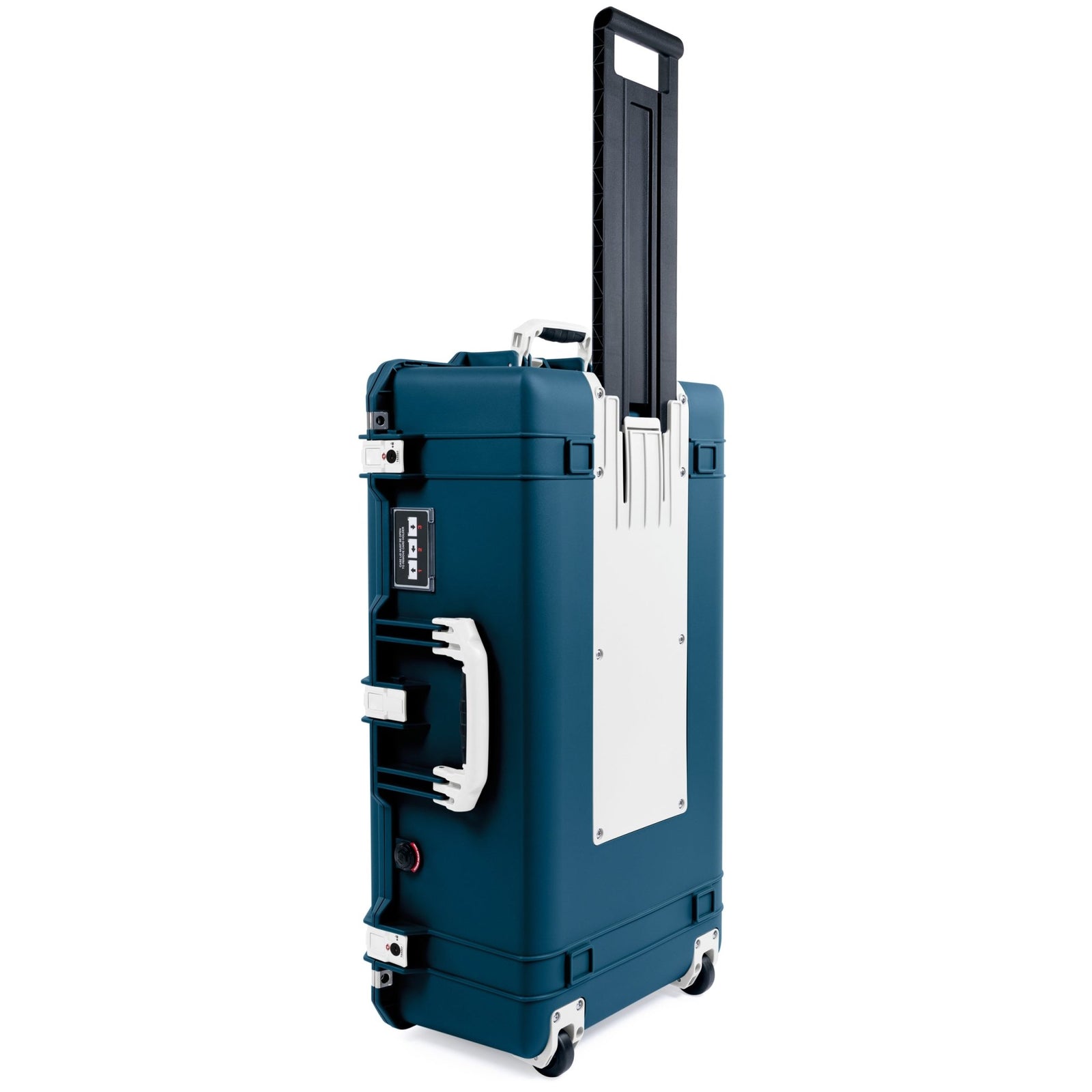 Pelican 1615 Air Case - Deep Pacific & White TSA Latches + Trolley - Empty