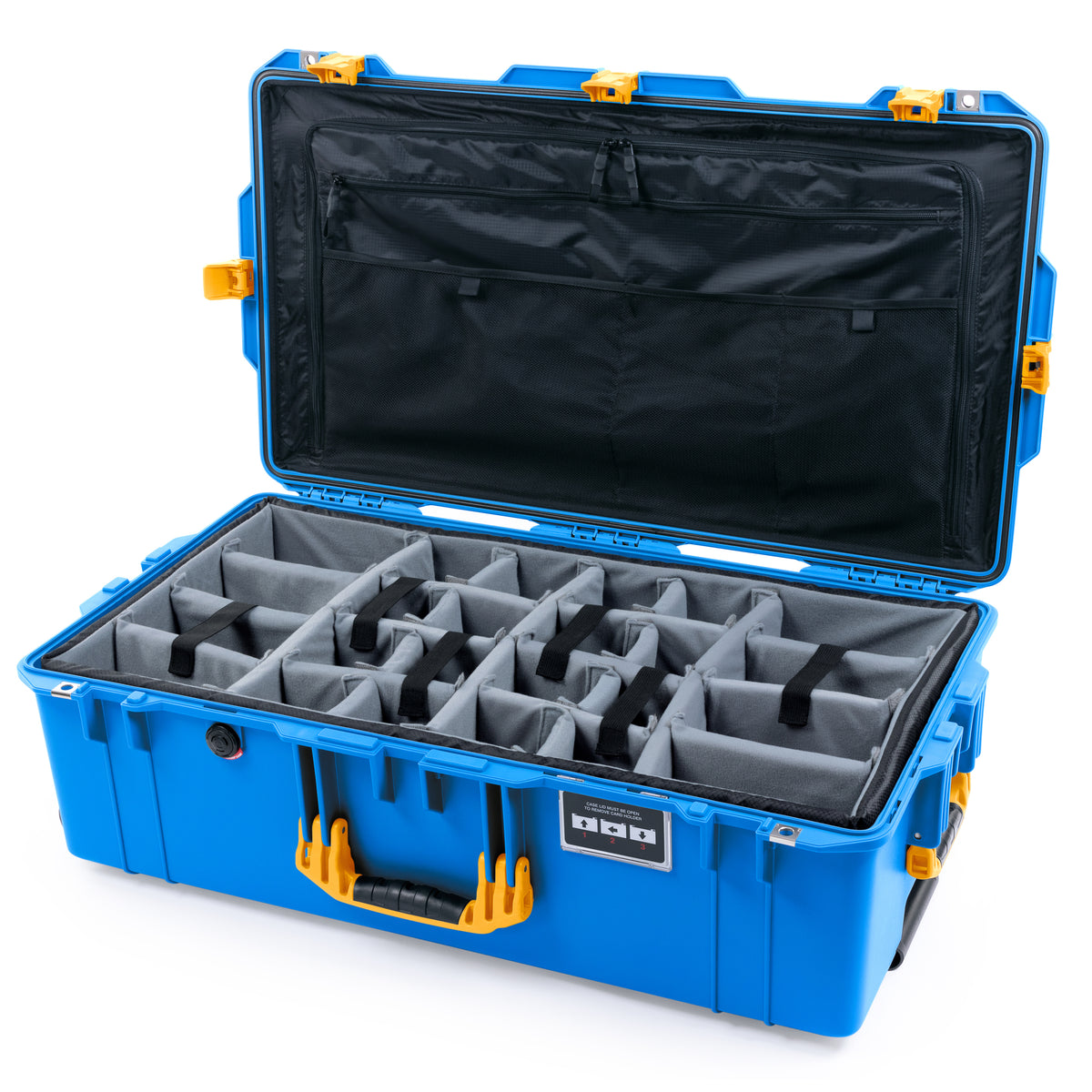Pelican 1615 Air Case - Electric Blue &amp; Yellow