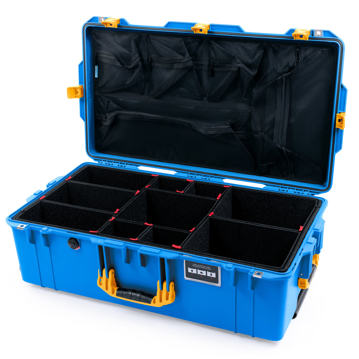 Pelican 1615 Air Case - Electric Blue &amp; Yellow