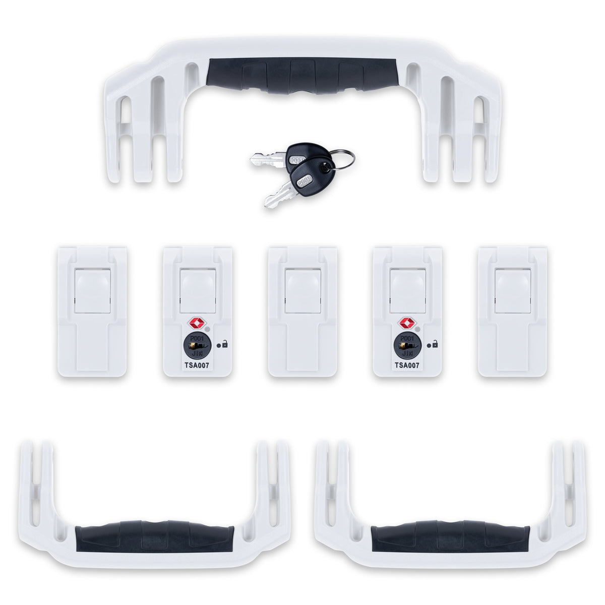 Pelican 1615 Air Replacement Handles &amp; Latches Set - White TSA