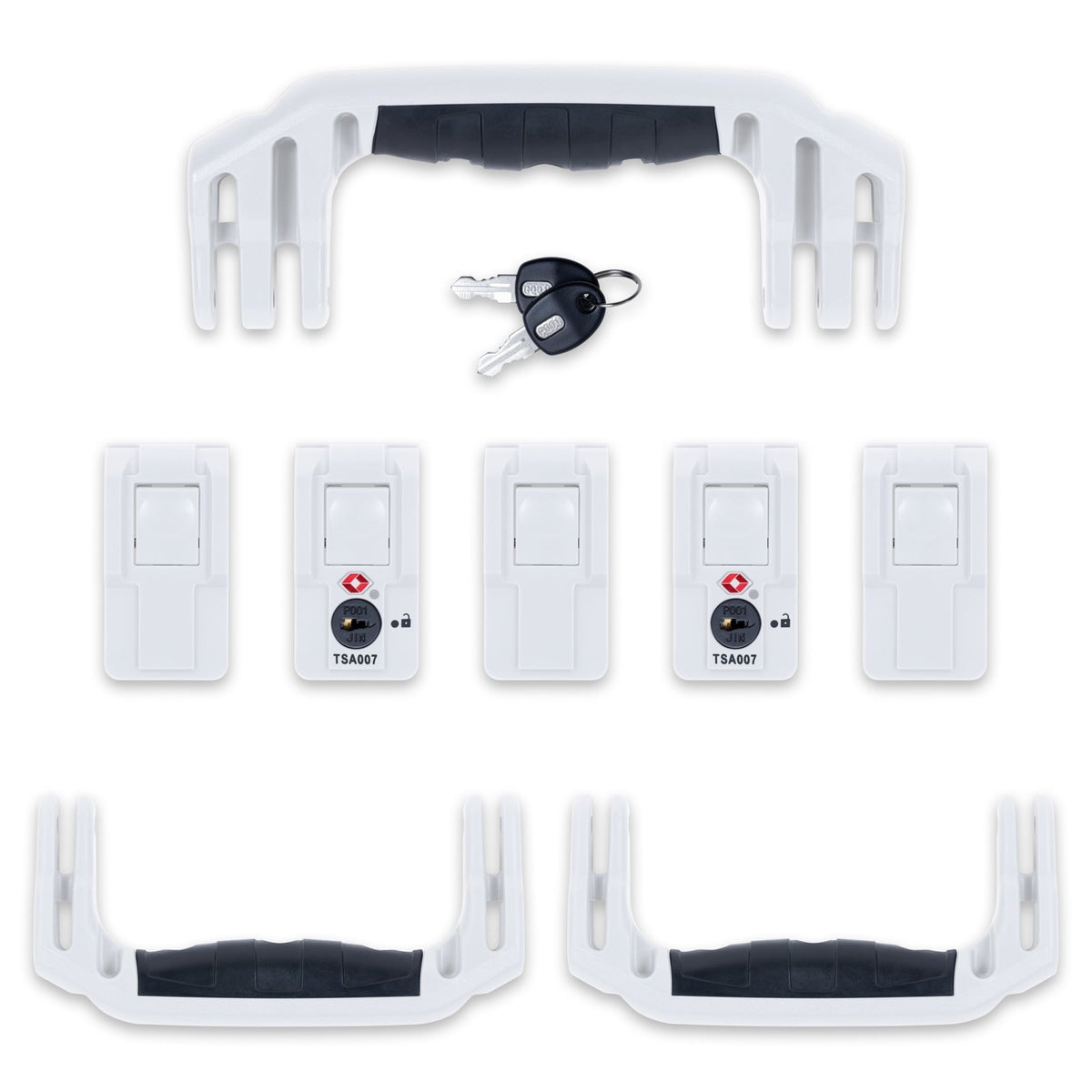 Pelican 1615 Air Replacement Handles &amp; Latches Set - White TSA -