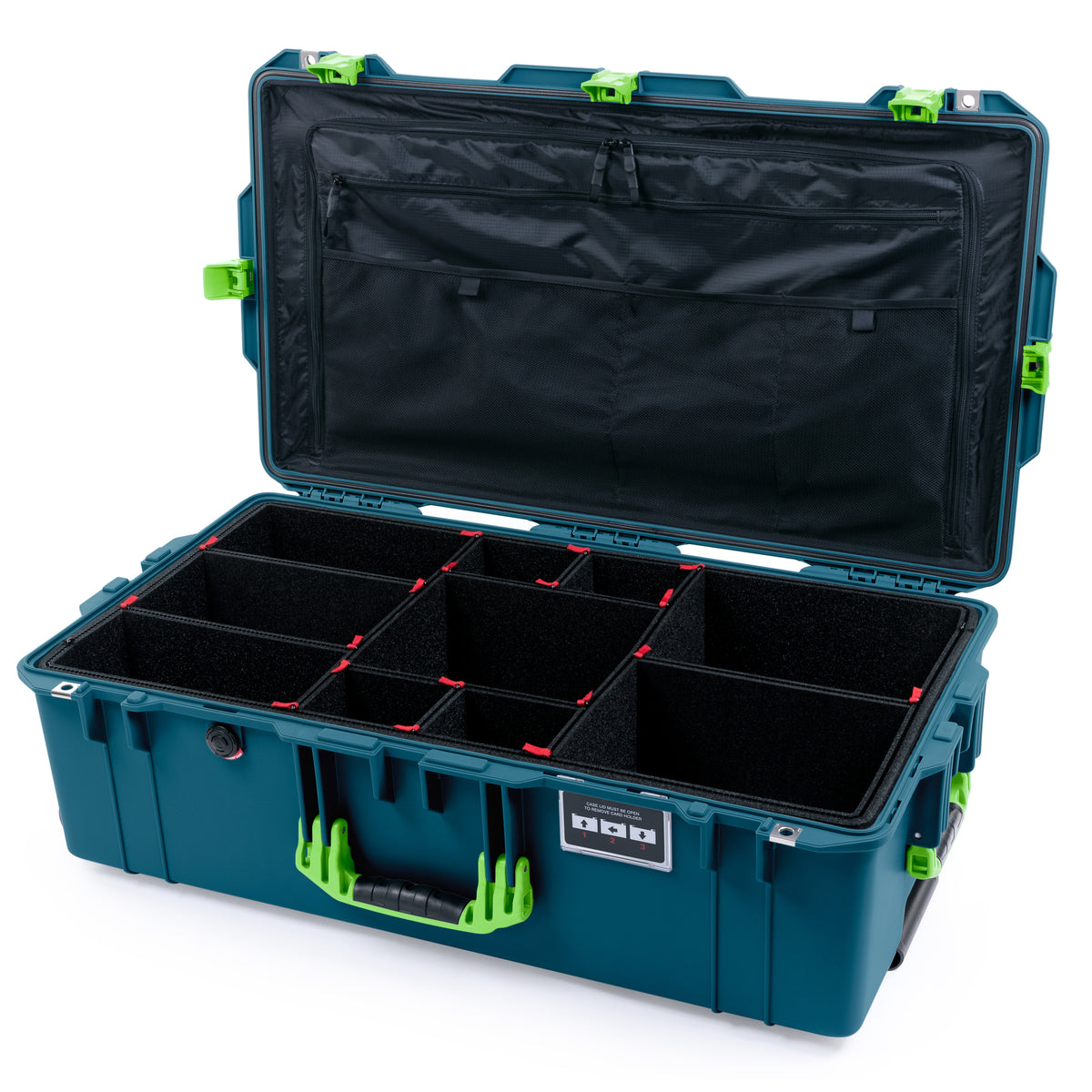 Pelican 1615 Air Case - Indigo &amp; Lime Green Trolley