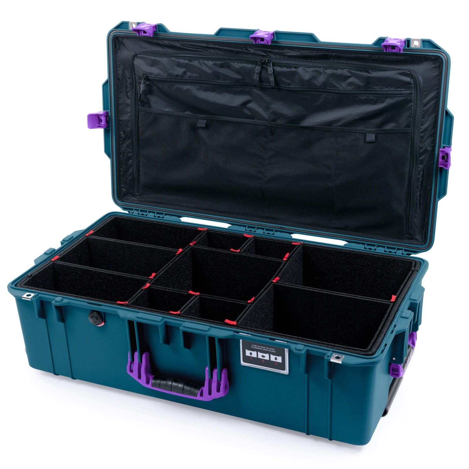 Pelican 1615 Air Case - Indigo & Purple - TrekPak Divider System / TRVL Lid Organizer