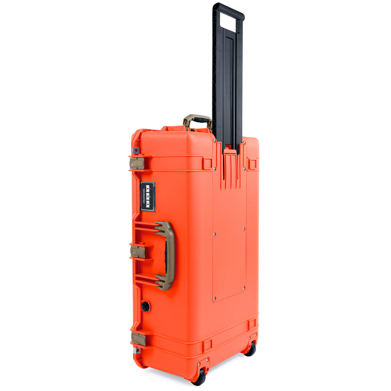 Pelican 1615 Air Case - Orange & Dark Desert Dirt Trolley