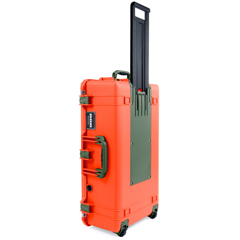 Pelican 1615 Air Case - Orange & OD Green Trolley