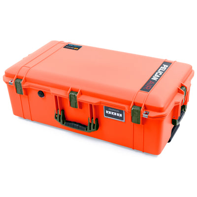 Pelican 1615 Air Case - Orange & OD Green Trolley