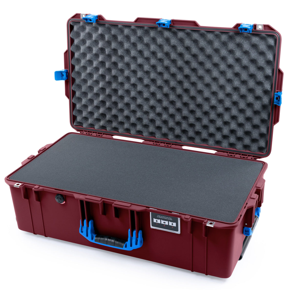 Pelican 1615 Air Case - Oxblood &amp; Blue Pick &amp; Pluck Foam with Convoluted Lid Foam ColorCase 016150-0001-510-121