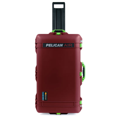 Pelican 1615 Air Case - Oxblood & Lime Green Trolley ColorCase