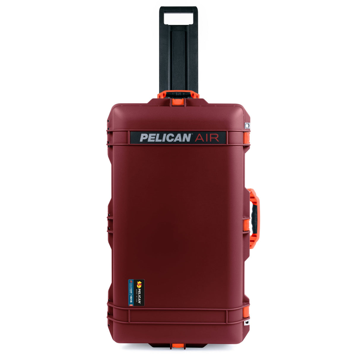 Pelican 1615 Air Case - Oxblood &amp; Orange Trolley ColorCase 