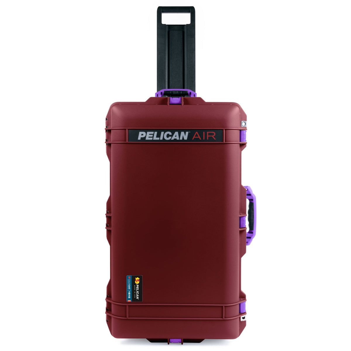 Pelican 1615 Air Case - Oxblood & Purple - Padded Microfiber Dividers / TRVL Lid Organizer
