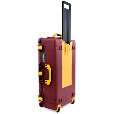 Pelican 1615 Air Case - Oxblood & Yellow Trolley ColorCase