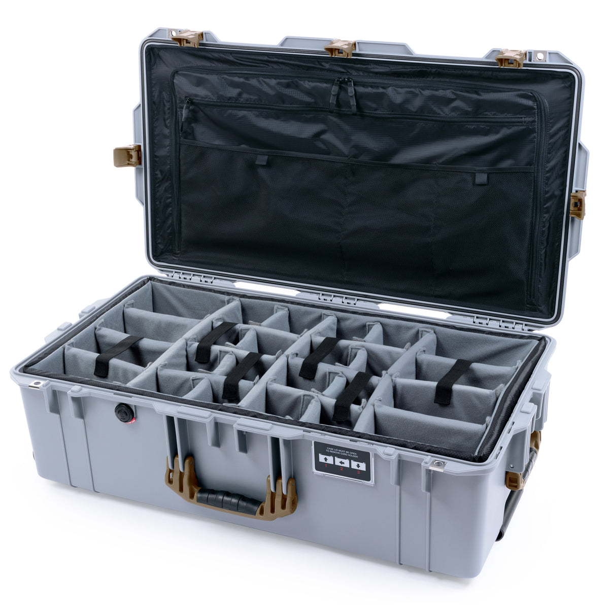 Pelican 1615 Air Case - Silver &amp; Dark Desert Dirt