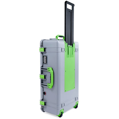 Pelican 1615 Air Case - Silver & Lime Green Trolley ColorCase