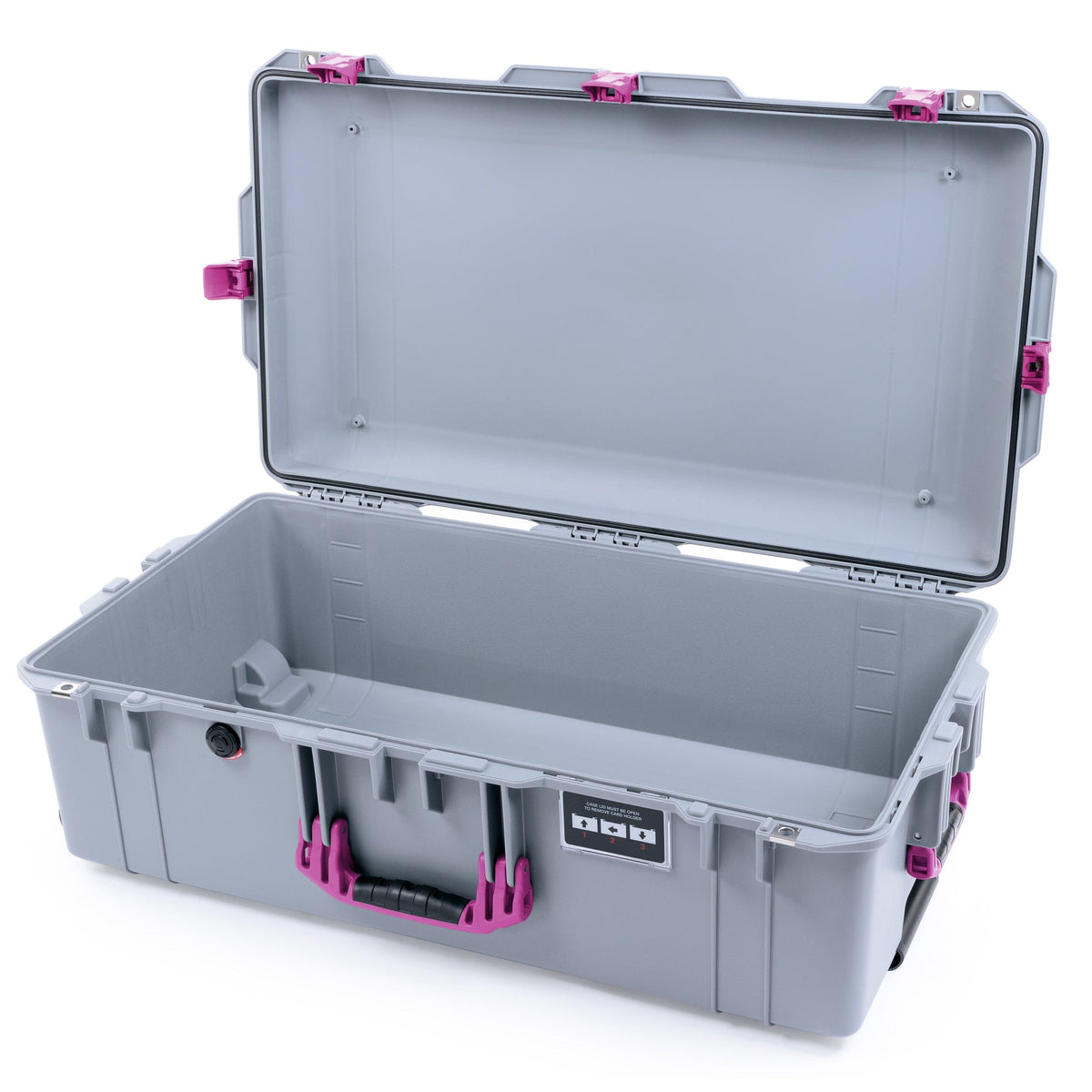 Pelican 1615 Air Case - Silver &amp; Magenta Trolley Empty ColorCase 016150-0000-180-401-400