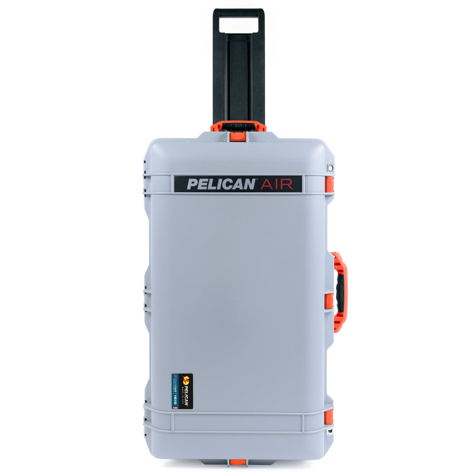 Pelican 1615 Air Case - Silver & Orange Trolley ColorCase 