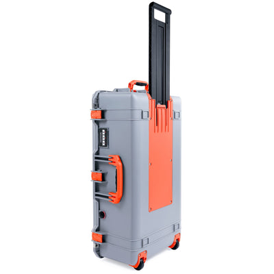 Pelican 1615 Air Case - Silver & Orange Trolley ColorCase