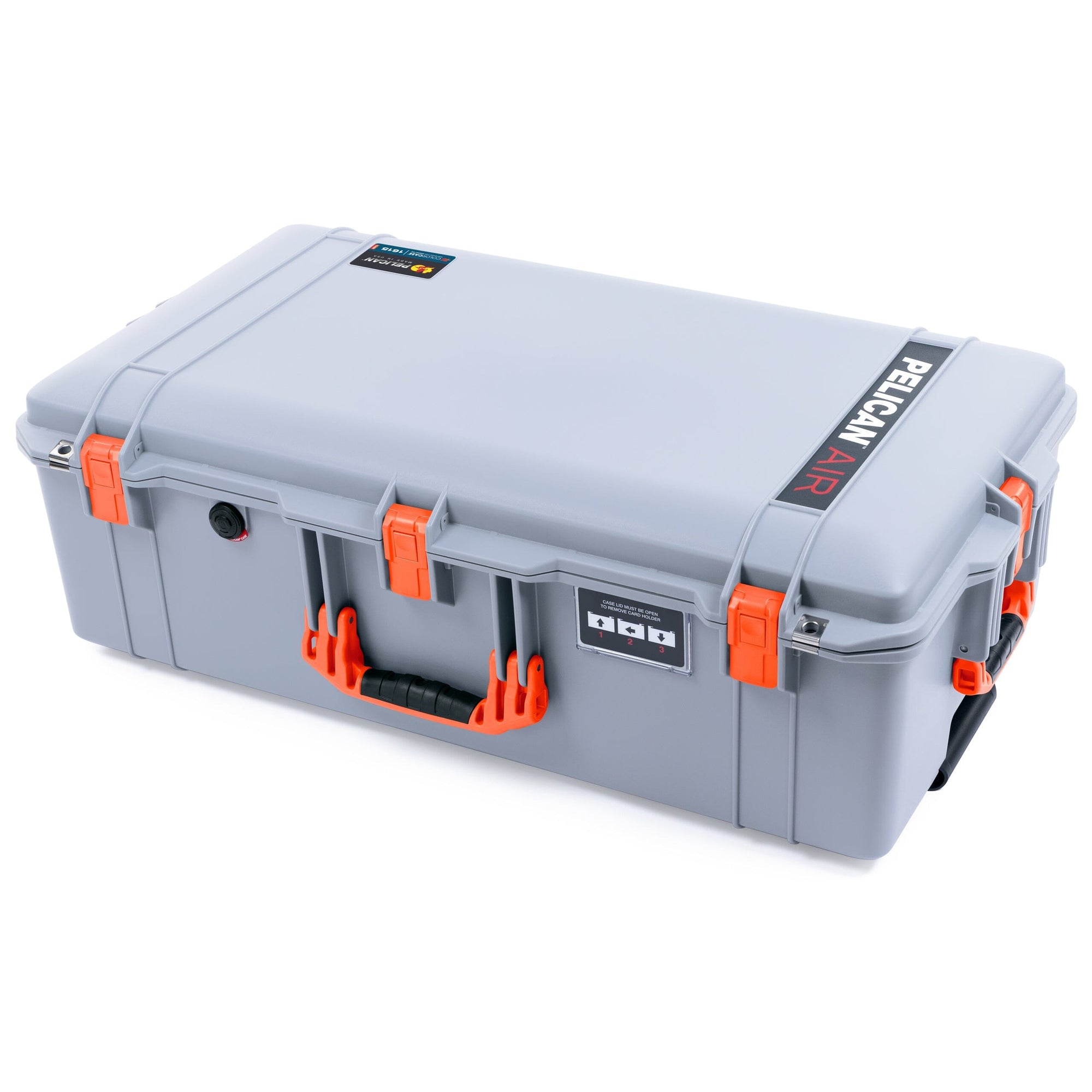 Pelican 1615 Air Case - Silver & Orange Trolley ColorCase 