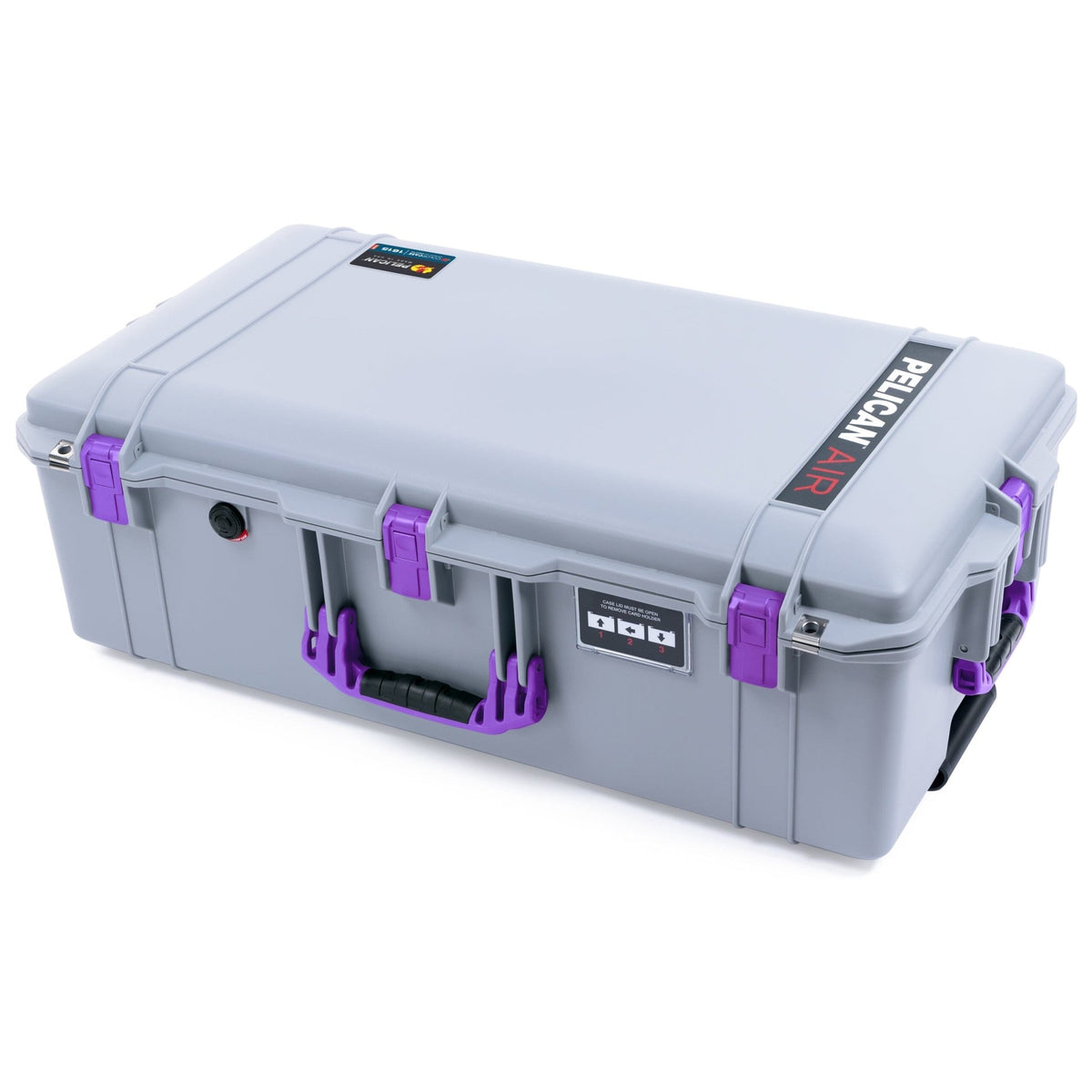 Pelican 1615 Air Case - Silver &amp; Purple Trolley ColorCase 