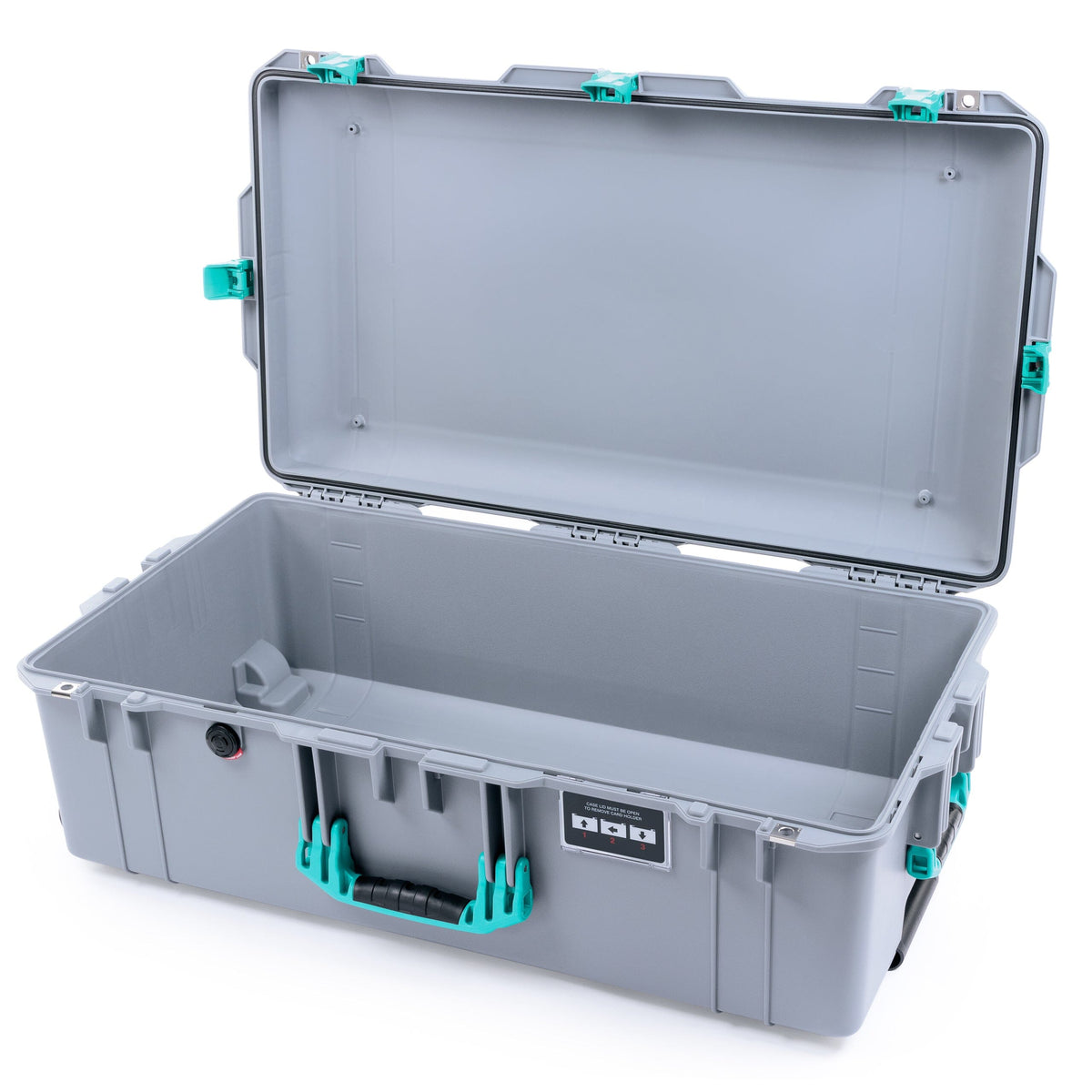 Pelican 1615 Air Case - Silver &amp; Teal Trolley Empty ColorCase 016150-0000-180-591-590