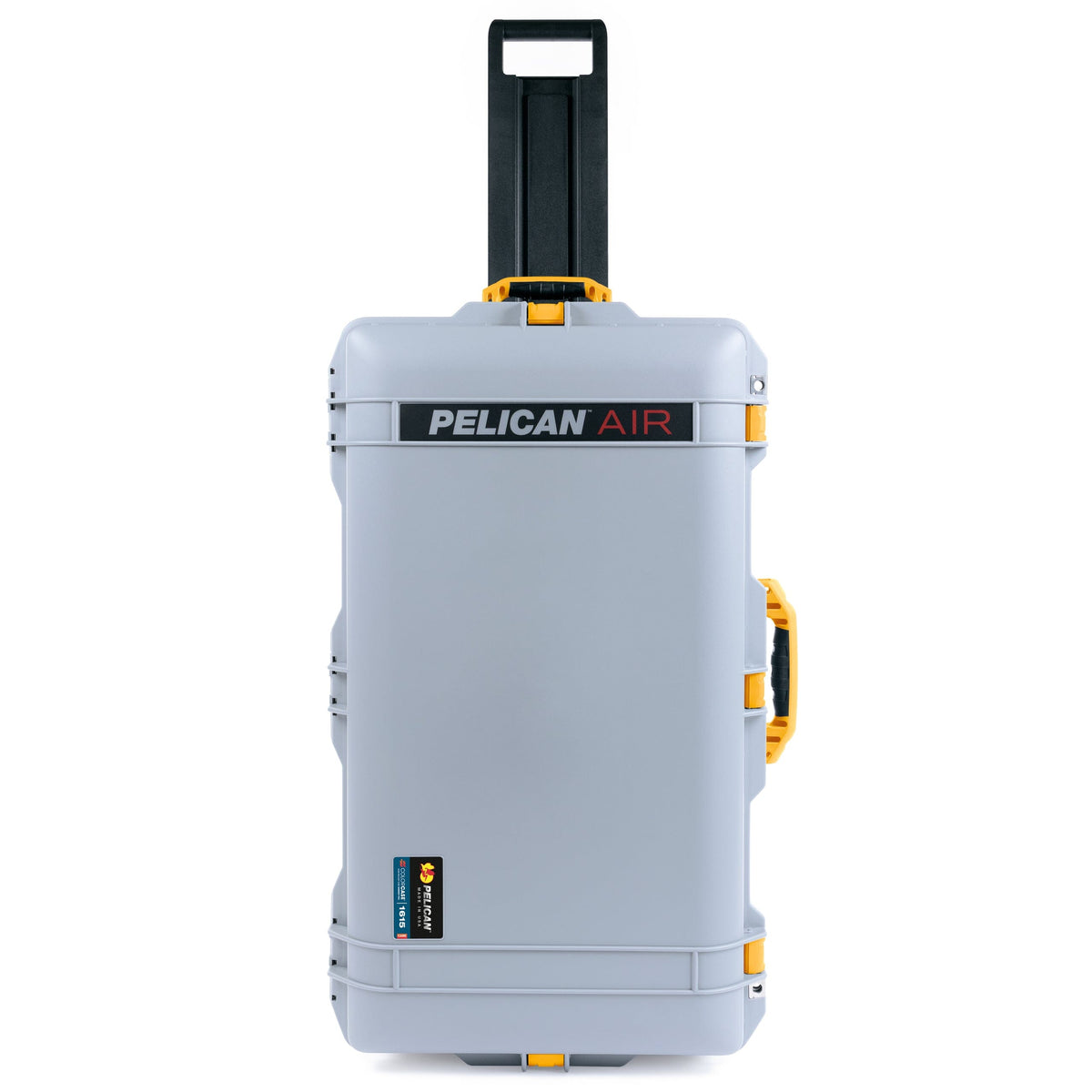 Pelican 1615 Air Case - Silver &amp; Yellow Trolley ColorCase 