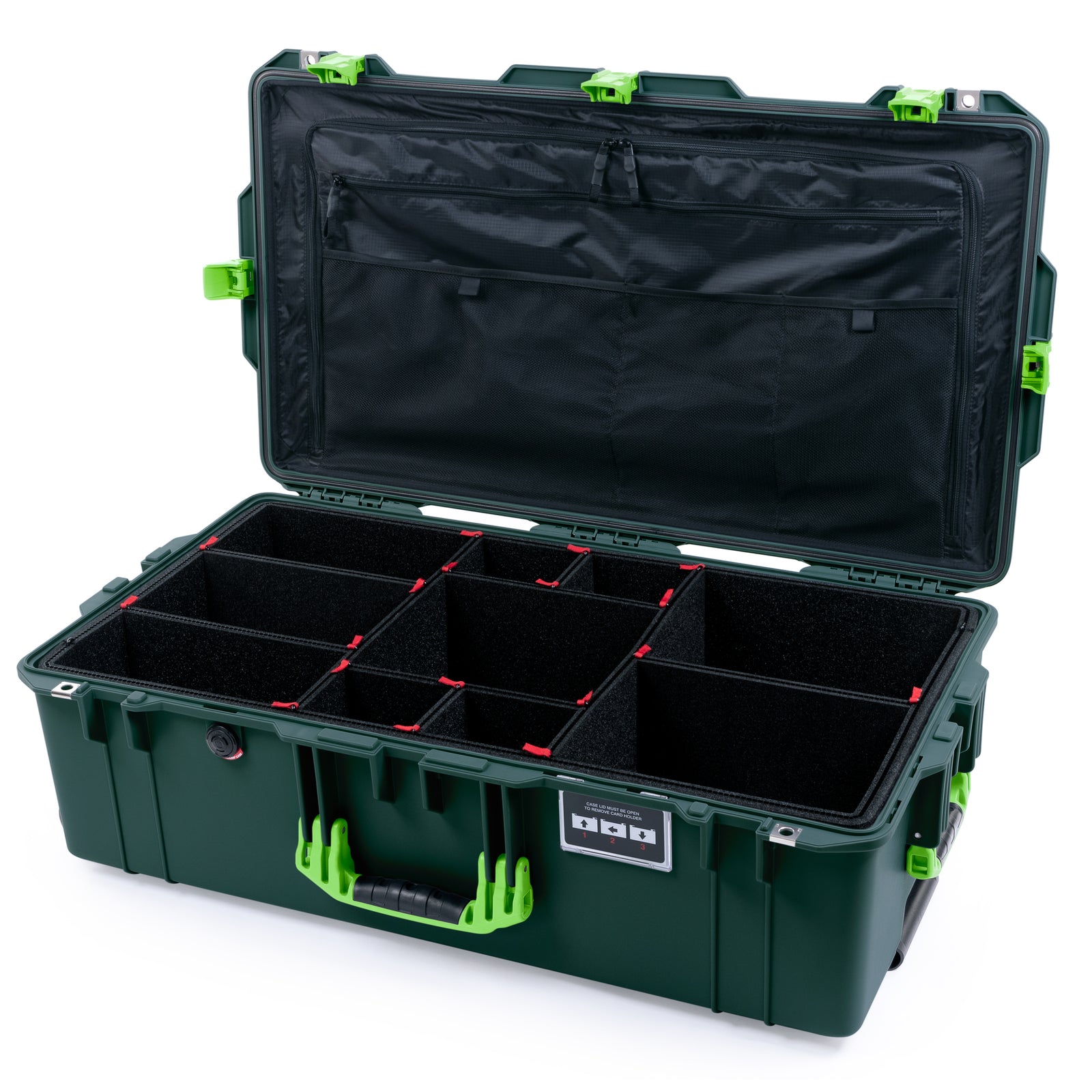 Pelican 1615 Air Case - Trekking Green & Lime Green Trolley
