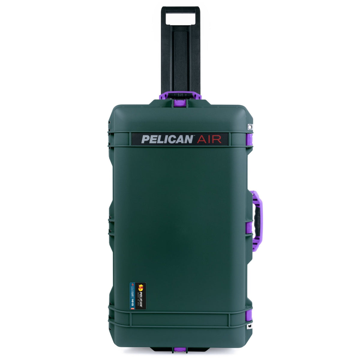 Pelican 1615 Air Case - Trekking Green &amp; Purple Trolley - Empty