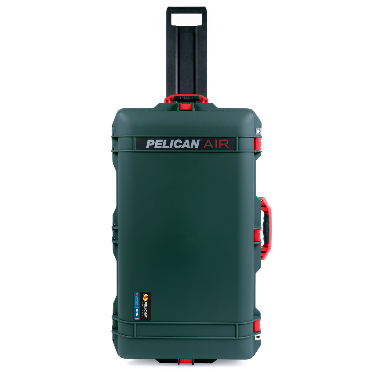 Pelican 1615 Air Case - Trekking Green &amp; Red Trolley