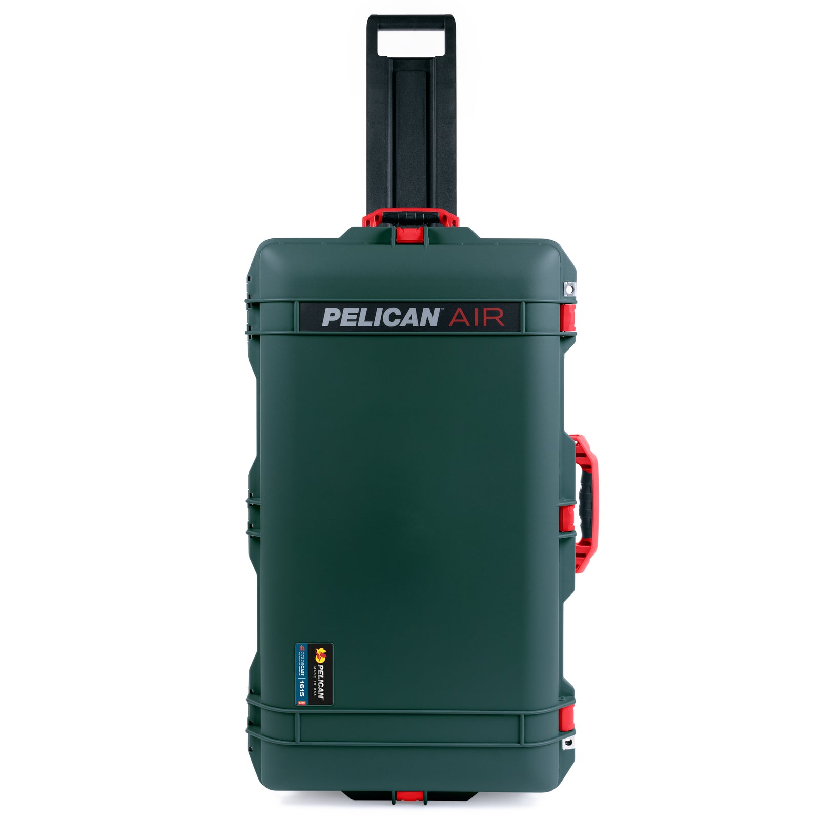 Pelican 1615 Air Case - Trekking Green & Red Trolley