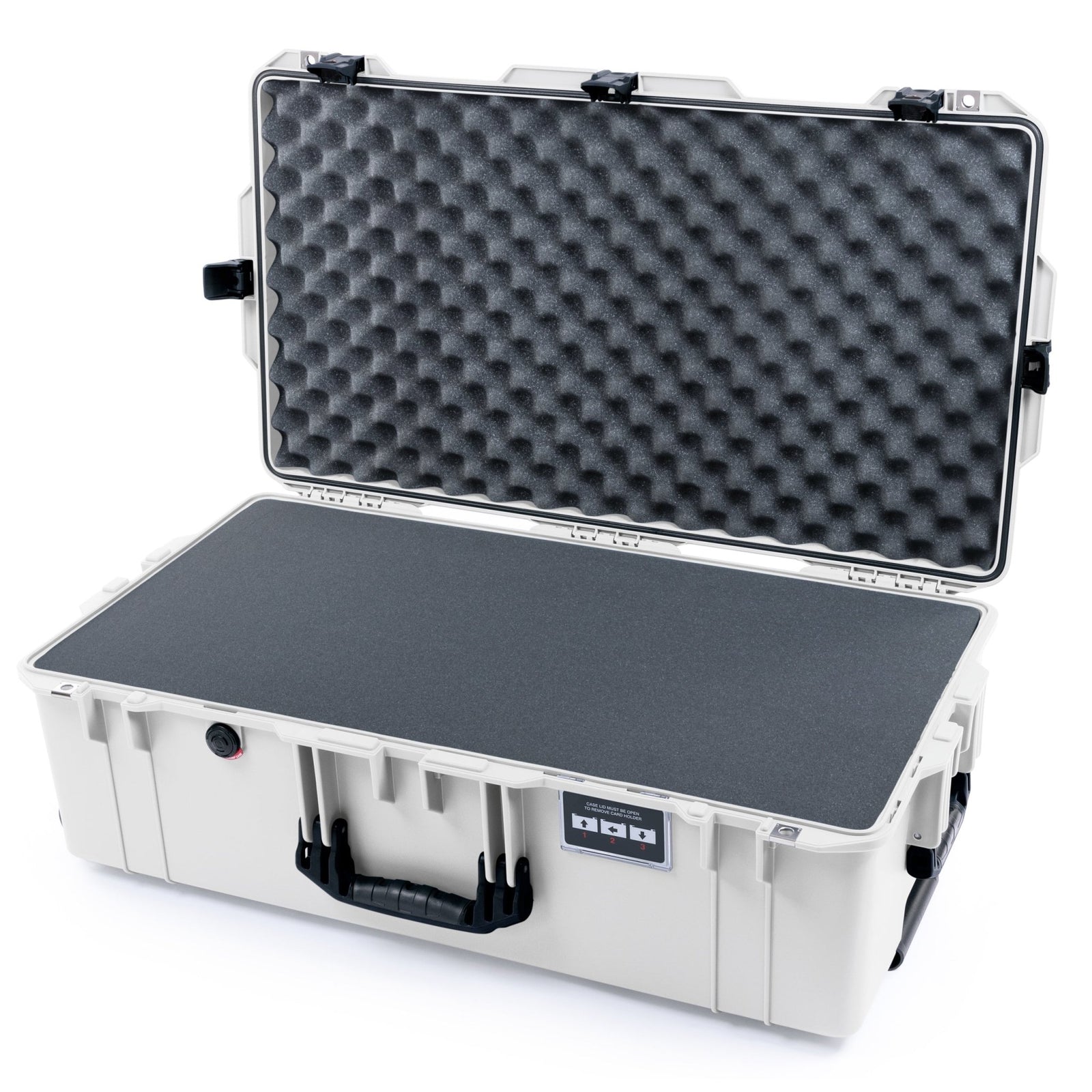 Pelican 1615 Air Case - Whiteout & Black TSA Latches - Pick & Pluck Foam / Convoluted Lid Foam