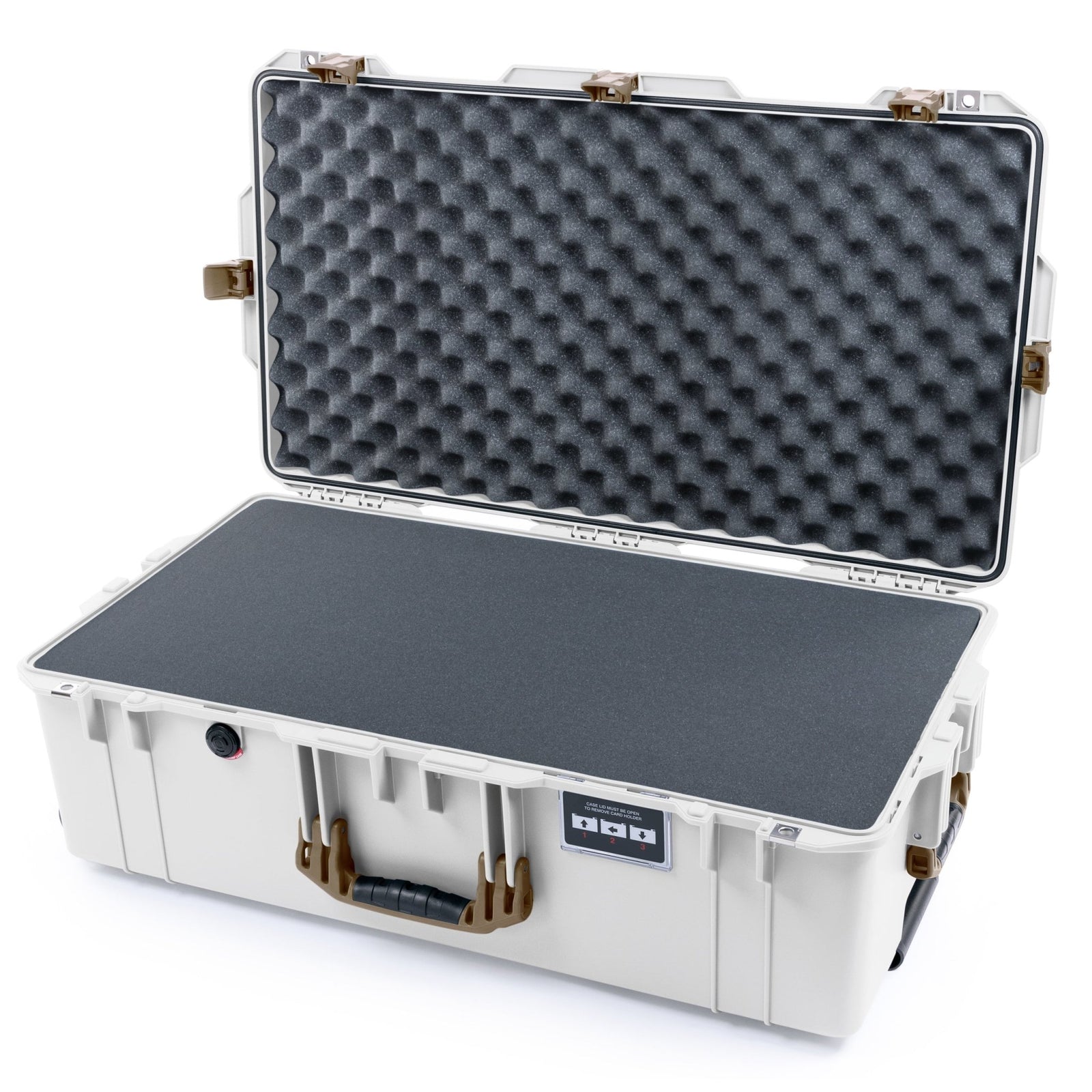 Pelican 1615 Air Case - Whiteout & Dark Desert Dirt - Pick & Pluck Foam / Convoluted Lid Foam