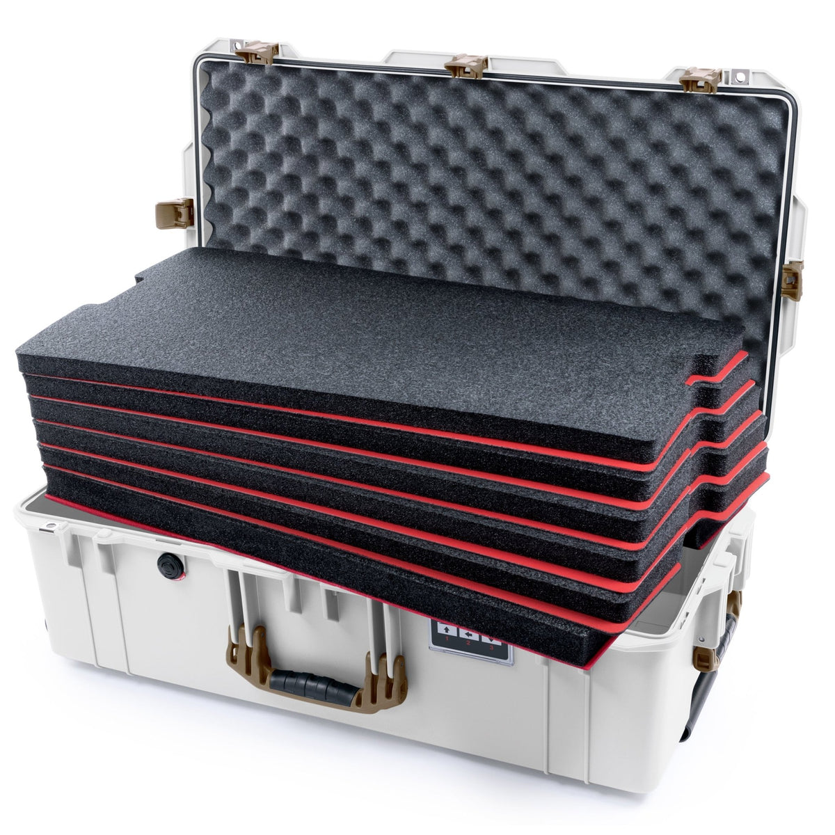 Pelican 1615 Air Case - Whiteout & Dark Desert Dirt - DIY Tool Foam Kit / Convoluted Lid Foam