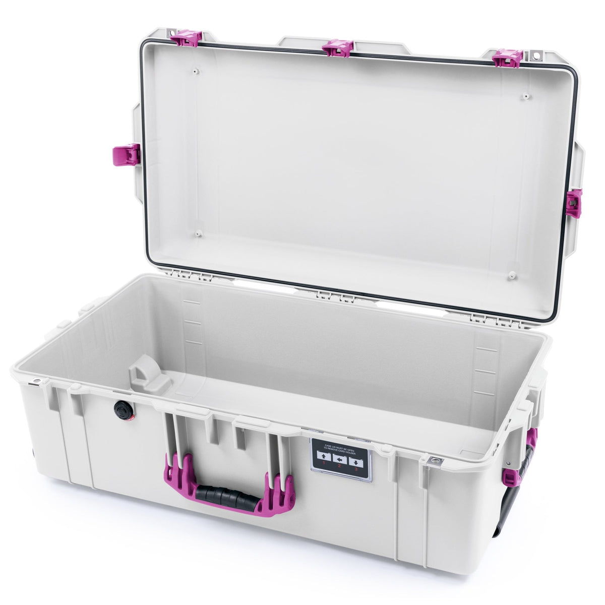 Pelican 1615 Air Case - Whiteout & Magenta Trolley - Empty