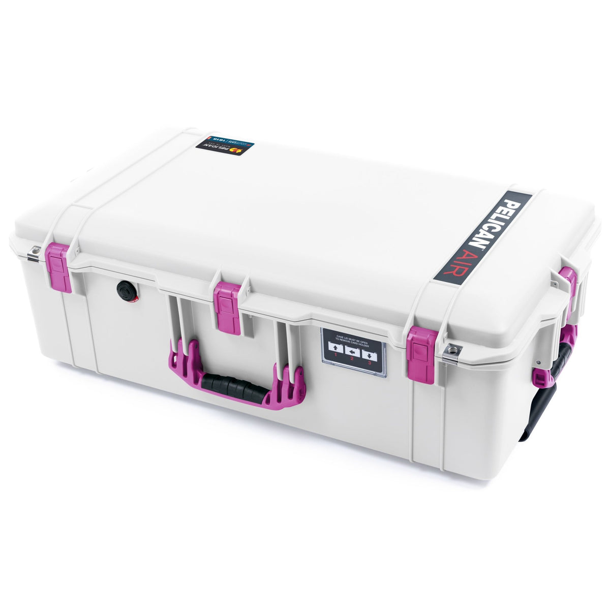 Pelican 1615 Air Case - Whiteout &amp; Magenta Trolley - Empty