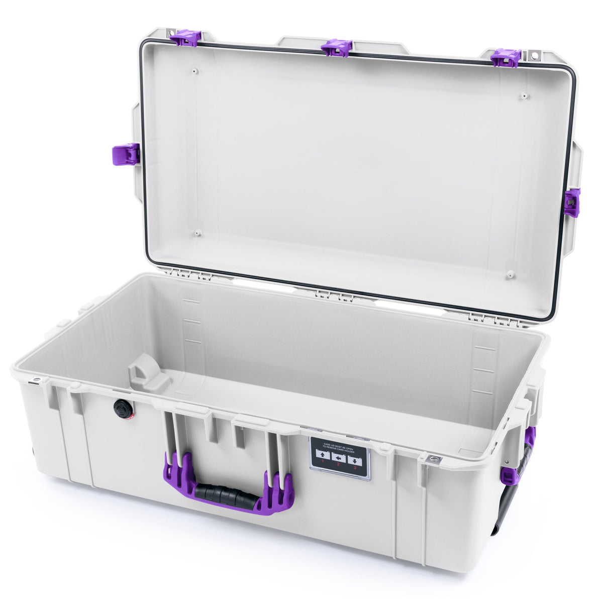 Pelican 1615 Air Case - Whiteout & Purple Trolley - Empty