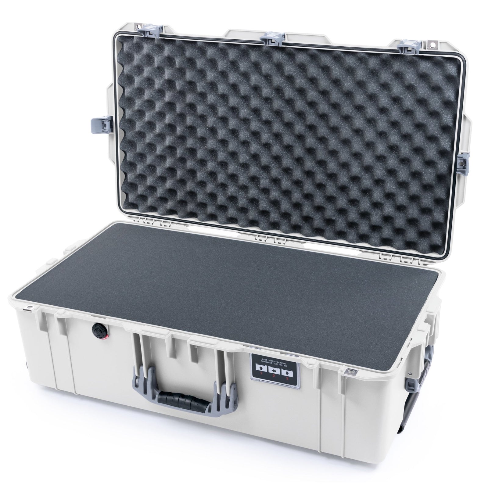 Pelican 1615 Air Case - Whiteout & Silver - Pick & Pluck Foam / Convoluted Lid Foam