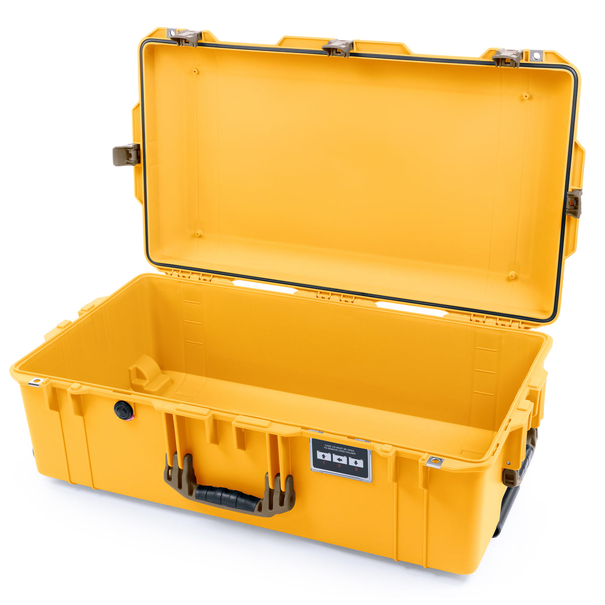 Pelican 1615 Air Case - Yellow &amp; Dark Desert Dirt Trolley