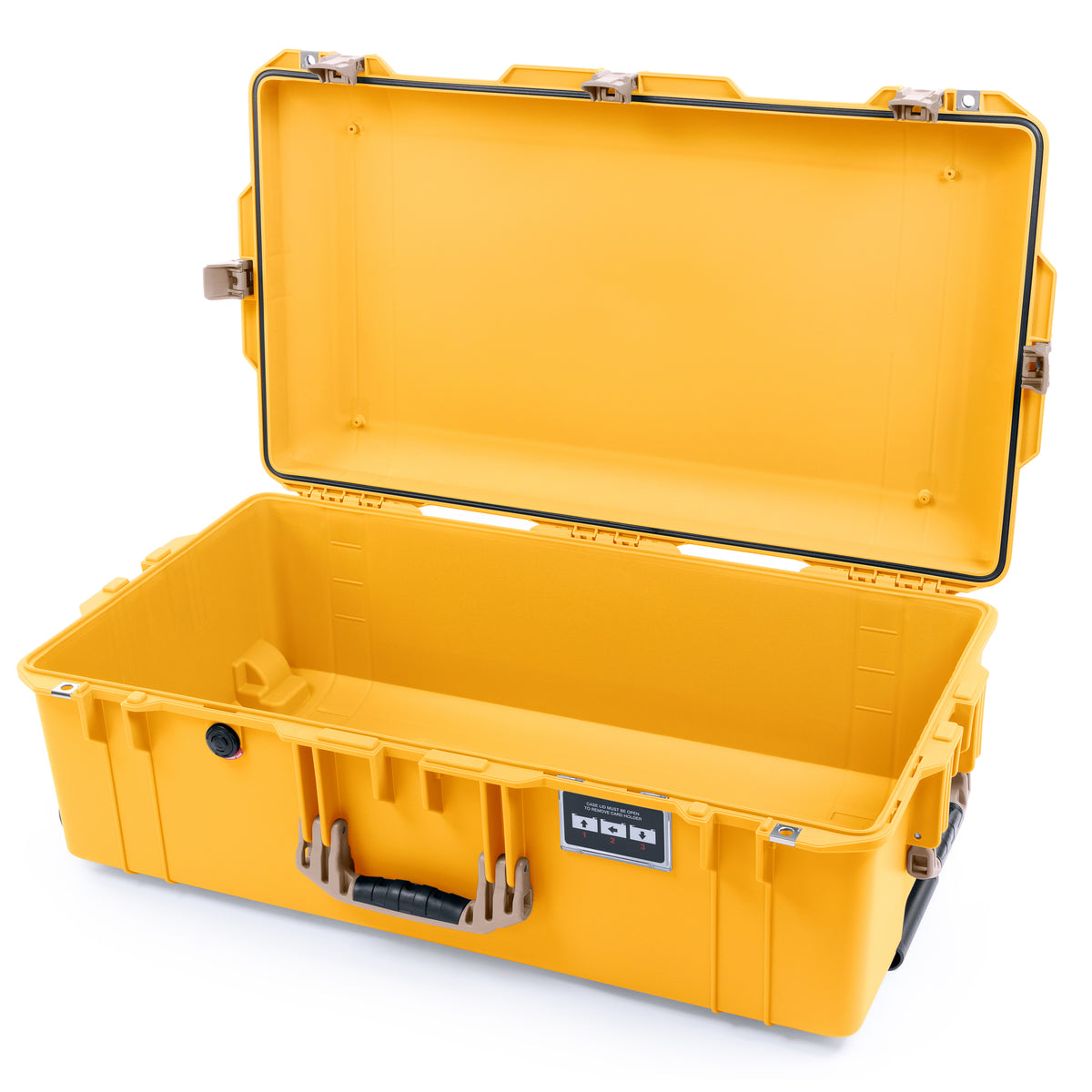 Pelican 1615 Air Case - Yellow &amp; Desert Tan Trolley