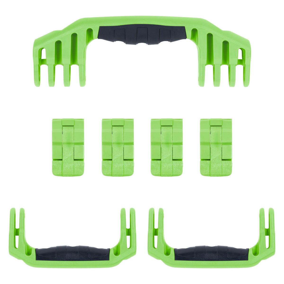 Pelican 1620 Replacement Handles &amp; Latches - Lime Green (Set of 3 Handles, 4 Standard Latches) -