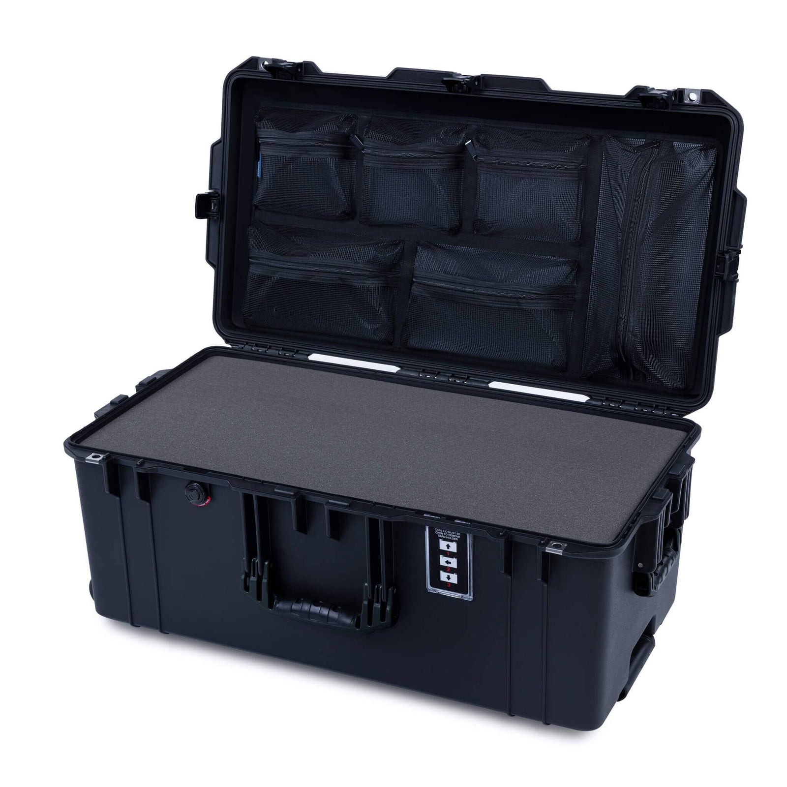 Pelican 1626 Air Case - Black - Pick & Pluck Foam / Mesh Lid Organizer