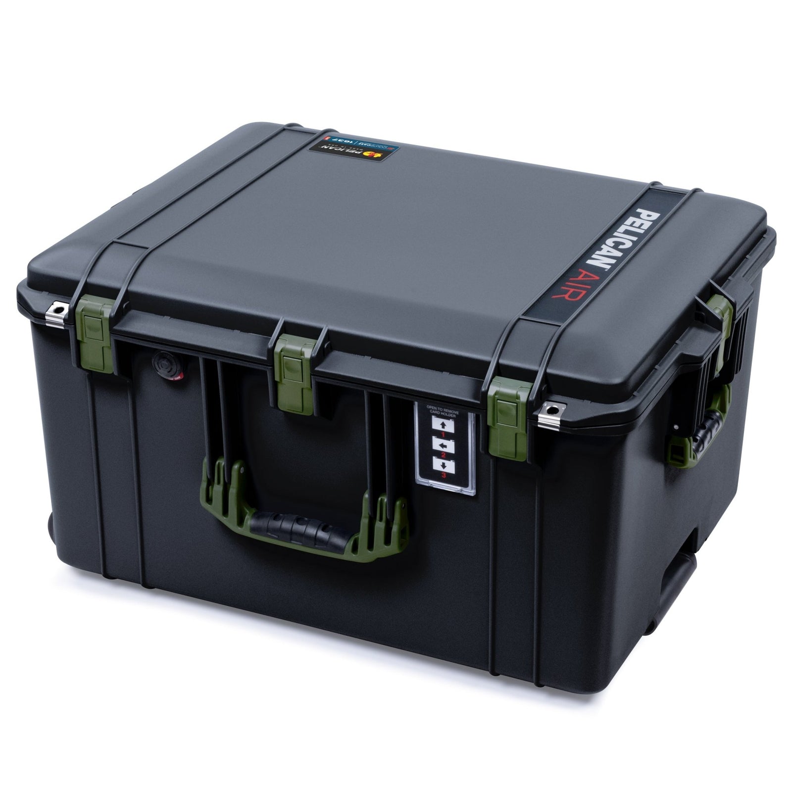 Pelican 1637 Air Case - Black & OD Green - Pick & Pluck Foam / Convolute Lid Foam