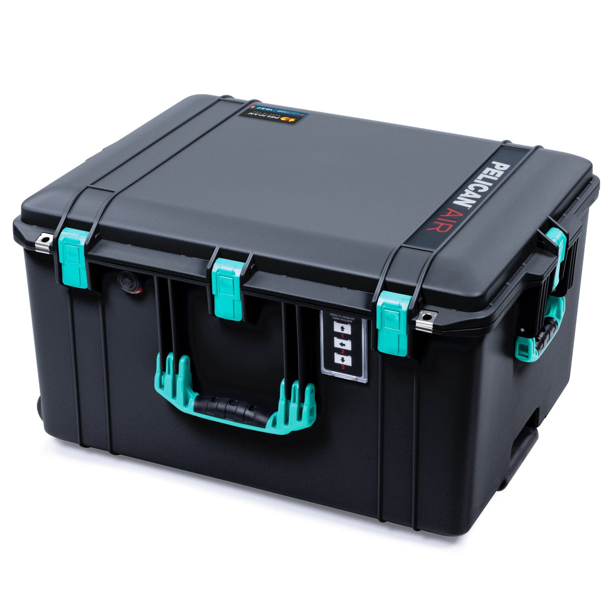 Pelican 1637 Air Case - Black &amp; Teal Trolley - Empty (Case Only)