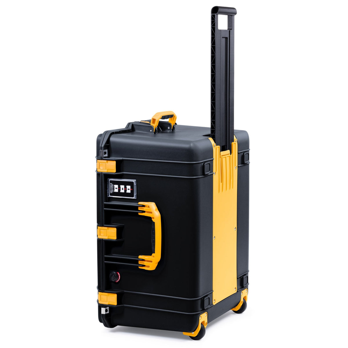 Pelican 1637 Air Case - Black &amp; Yellow Trolley - Empty (Case Only)