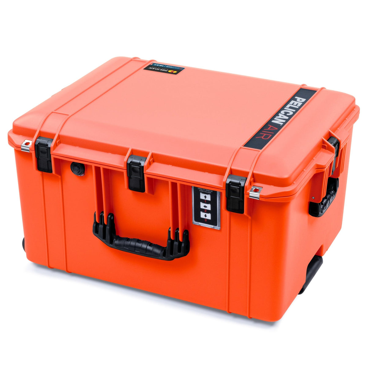 Pelican 1637 Air Case - Orange &amp; Black Trolley - Empty (Case Only)