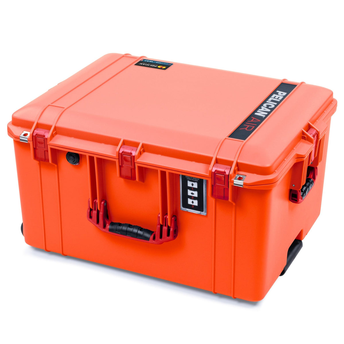 Pelican 1637 Air Case - Orange &amp; Red Trolley - Empty (Case Only)