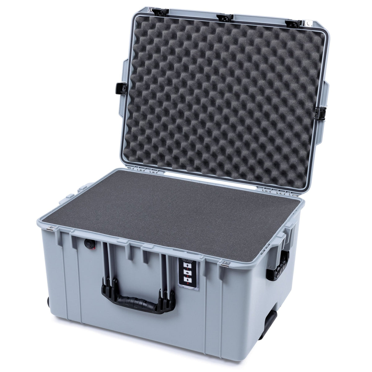 Pelican 1637 Air Case - Silver &amp; Black - Pick &amp; Pluck Foam / Convolute Lid Foam